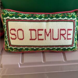 Festive Green and Red Holiday Pillow